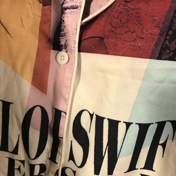 Taylor Swift women The Eras Tour top and bottom pajama set, M - Picture 8 of 12